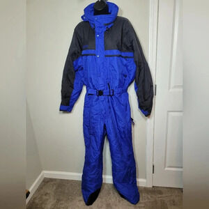 Men's Columbia Sportswear Retro Blue Snow Suit sz L